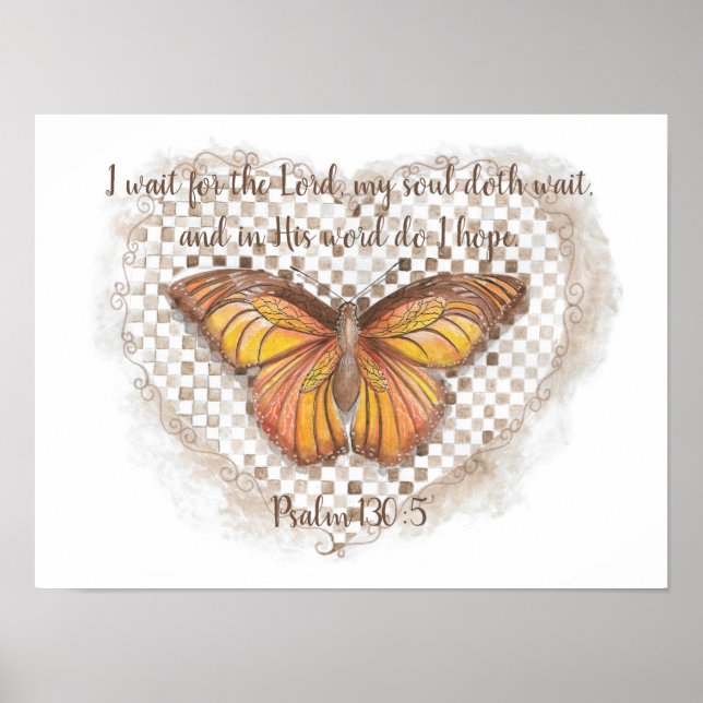 Póster Psalm 130:5 (Frente)