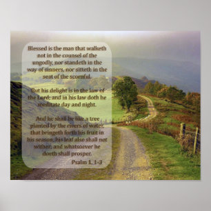 PÓSTER PSALM 1, 1-3