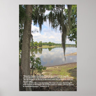 Póster Psalm 1 Scripture Poster, Version B