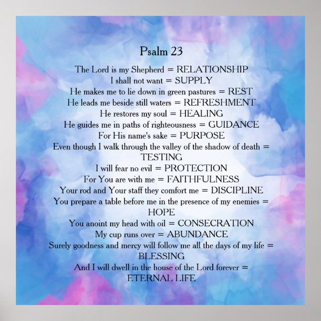 Póster Psalm 23  (Frente)