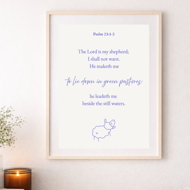 Póster Psalm 23 Christian Wall Art | God Cares of Me (Subido por el creador)