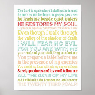 Póster psalm 23 poster print