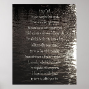 Póster Psalm 23 Print, David, Value Poster Paper (Matte)