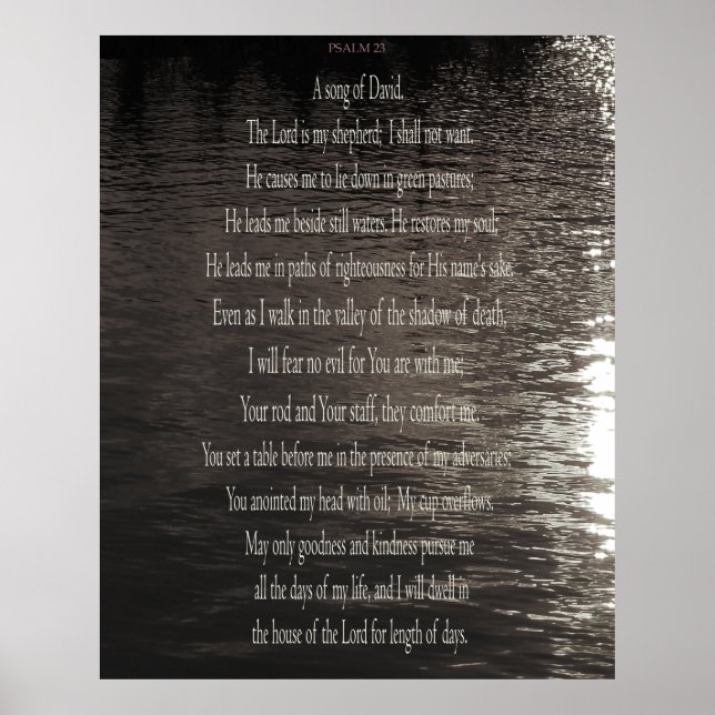 Póster Psalm 23 Print, David, Value Poster Paper (Matte) (Frente)