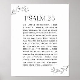 Póster Psalm 23 The Lord is my Shepherd 
