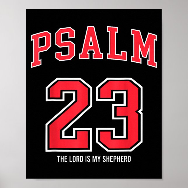 Póster Psalm 23 The Lord Is My Shepherd Christian Footbal (Frente)
