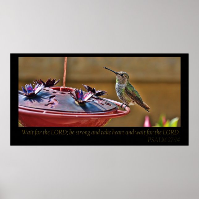 Póster PSALM 27:14 Poster (Frente)