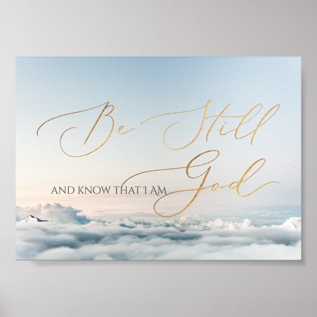 Póster Psalm 46 10, Be Still Above the Cloud (Frente)
