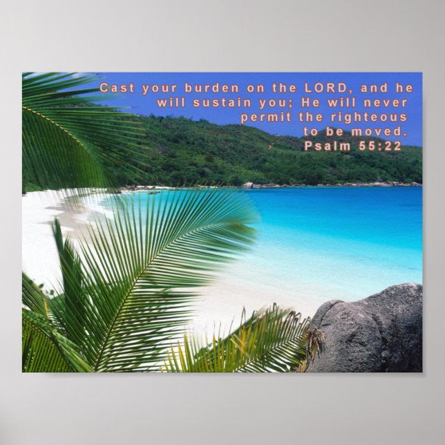 Póster Psalm 55:22 (Frente)