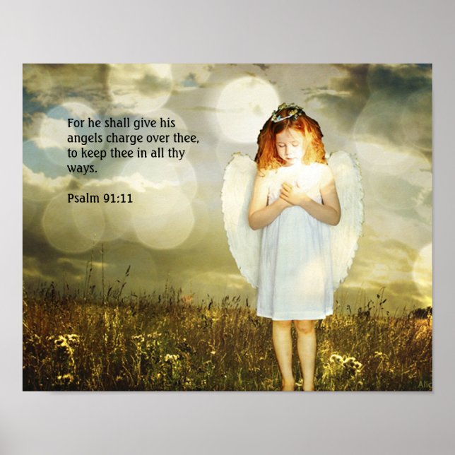 Póster Psalm 91:11 (Frente)