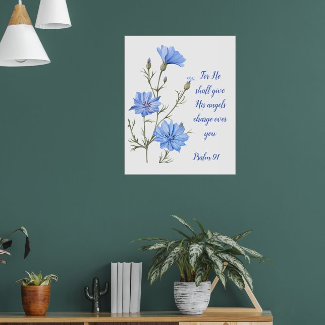 Póster Psalm 91 He Shall Give His Angels Inspirational  (Salón 1)