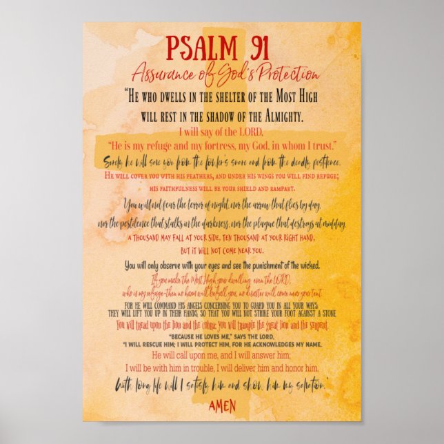 Póster PSALM 91 Prayer (Frente)