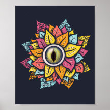Psicodelic Oye Flower Art - Pétalos coloridos