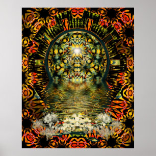Póster psicodélico de belleza interior
