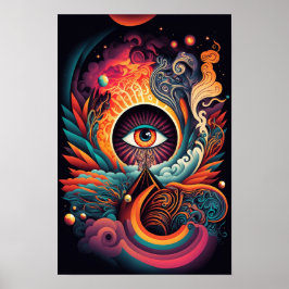 Póster Psicodélico de Todo Ojo Vidente | Místico 3