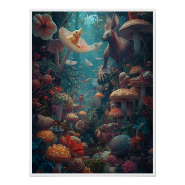 Póster psicodélico del bosque (Anverso)