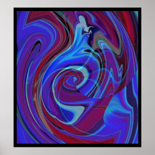 Póster Psicodélico Poster de faisanes norteamericanos