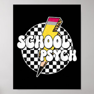Póster Psicólogo de escuela de control Lápiz Lightning Bo