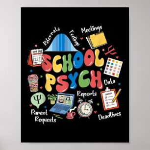 Póster Psicólogo Escolar Apreciación Salud Mental Concien