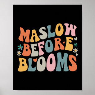 Póster Psicólogo Maslow Antes de que Bloom Apresurara al