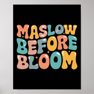 Póster Psicólogo Maslow Antes de que Bloom Apresurara Mae