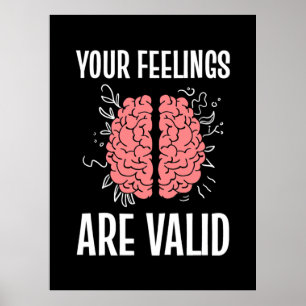 Póster Psicólogo Tus Sentimientos Son Válidos