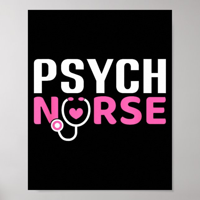 Póster Psych Nurse Believe In Yourself Sitive Quote Desig (Frente)