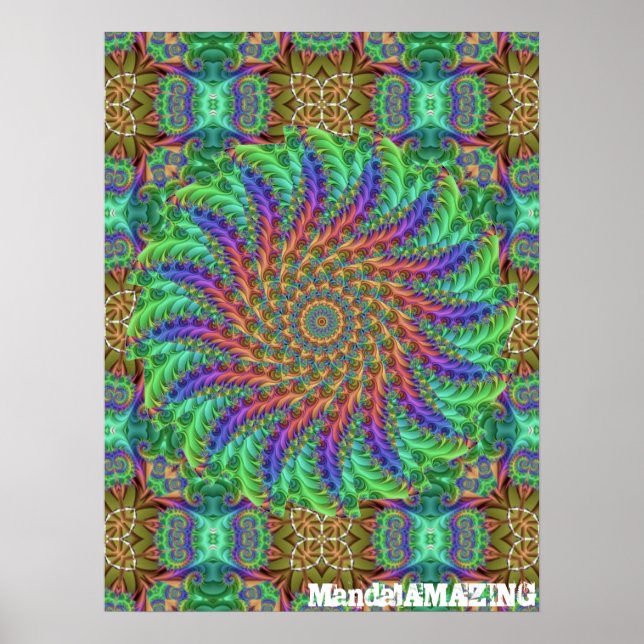 Póster Psychedelic Colors Design 7 Poster (Frente)