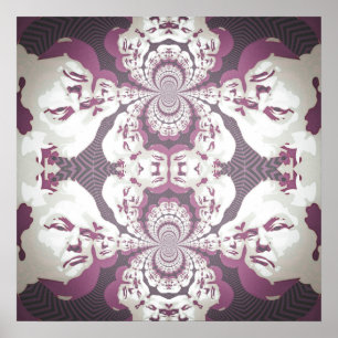 Póster Psychedelic  Donald Trump