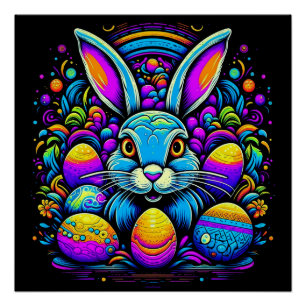 Póster Psychedelic Easter Bunny