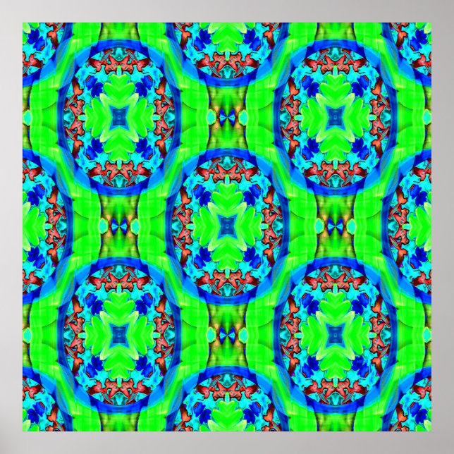 Póster Psychedelic flowers..... (Frente)