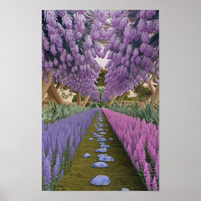 Póster Psychedelic Garden Path Poster (Frente)