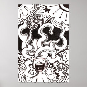 Póster Psychedelic Happy Brain