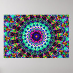 Póster Psychedelic Kaleidoscope Konst