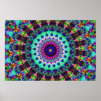 Póster Psychedelic Kaleidoscope Konst