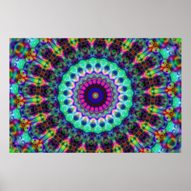 Póster Psychedelic Kaleidoscope Konst (Frente)