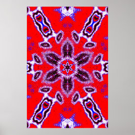 Póster Psychedelic Kaleidoscope Poster – Neon Abstract   
