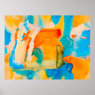 Póster Psychedelic Paper. Classic Blue and Lush Lava Red 