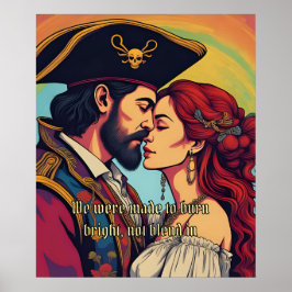Póster Psychedelic Pirate Couple  – Bold Romance