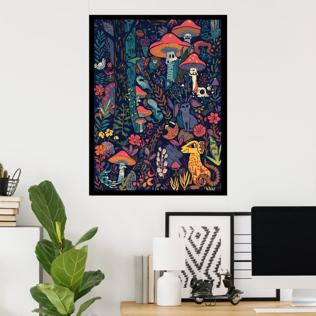 Póster Psychedelic poster print (Oficina en casa)
