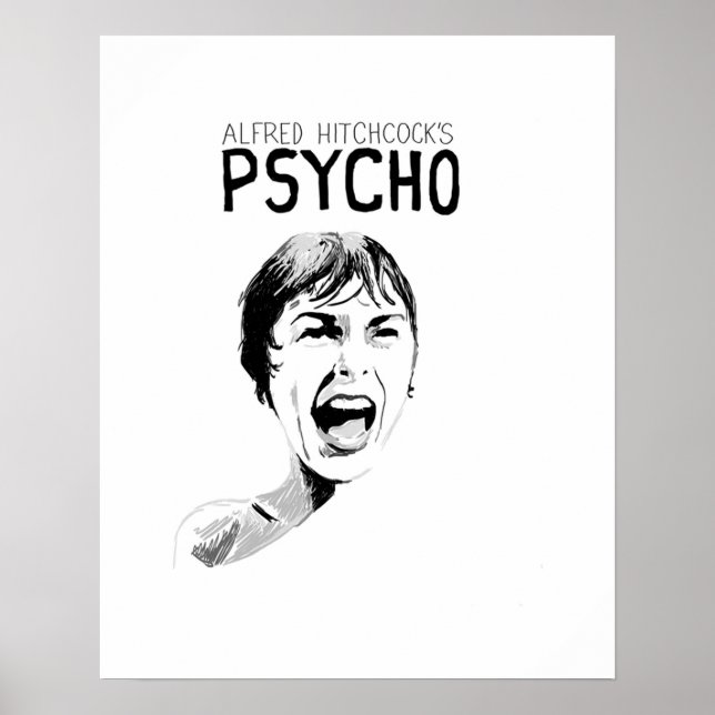 Póster Psycho Alfred Hitchcock (Frente)