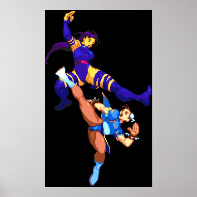 Póster Psylocke vs Chun Li (Frente)