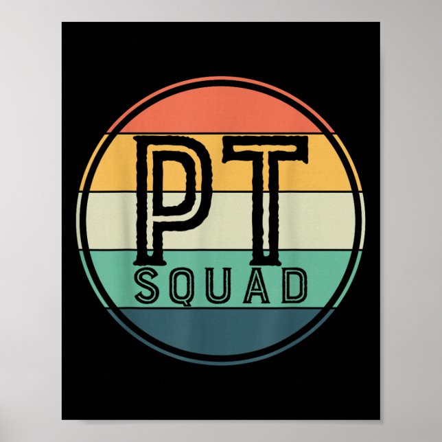Póster Pt Squad Retro Physical Therapy  (Frente)