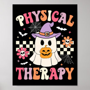 Póster Pt Terapia Física Halloween Retro Ghost Pt Hallo