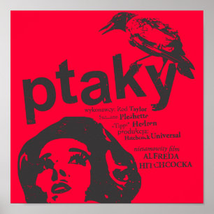 Póster ptaky red