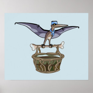 Póster Pteranodon Llevando Una Cesta