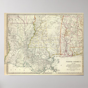 Póster PTS de Luisiana, arca, Srta., Ala, la Florida