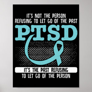 Póster PTSD Awareness PTSD  Teal Ribbon