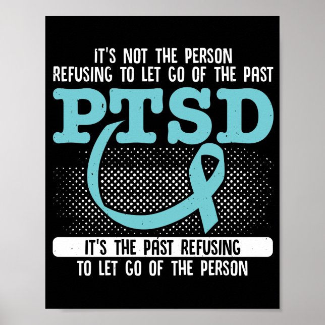 Póster PTSD Awareness PTSD  Teal Ribbon (Frente)