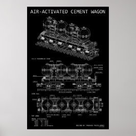 Póster PTW Tren de Cemento Activado por Aire "Plano"